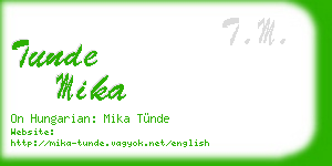 tunde mika business card